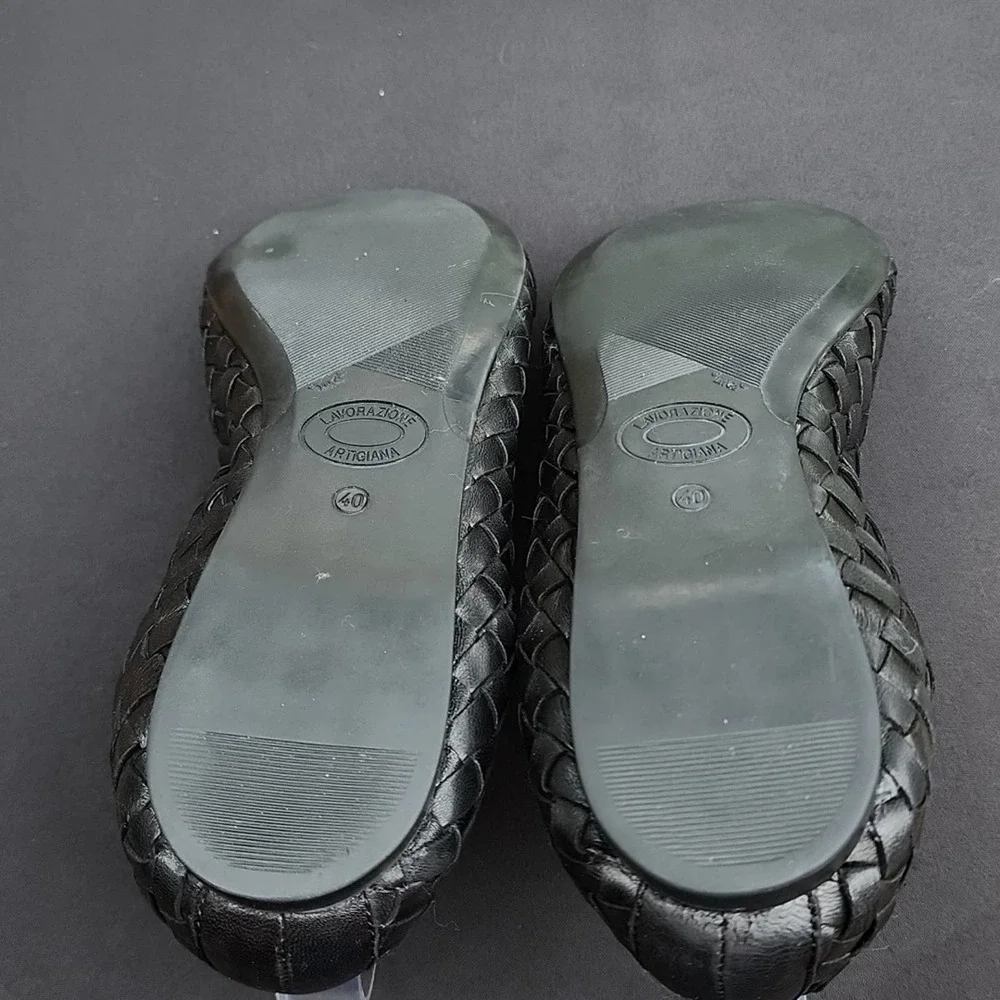 ROBERT ZUR LEATHER WOVEN CUTE  FLATS SIZE 40 IN GUC - Picture 9 of 16